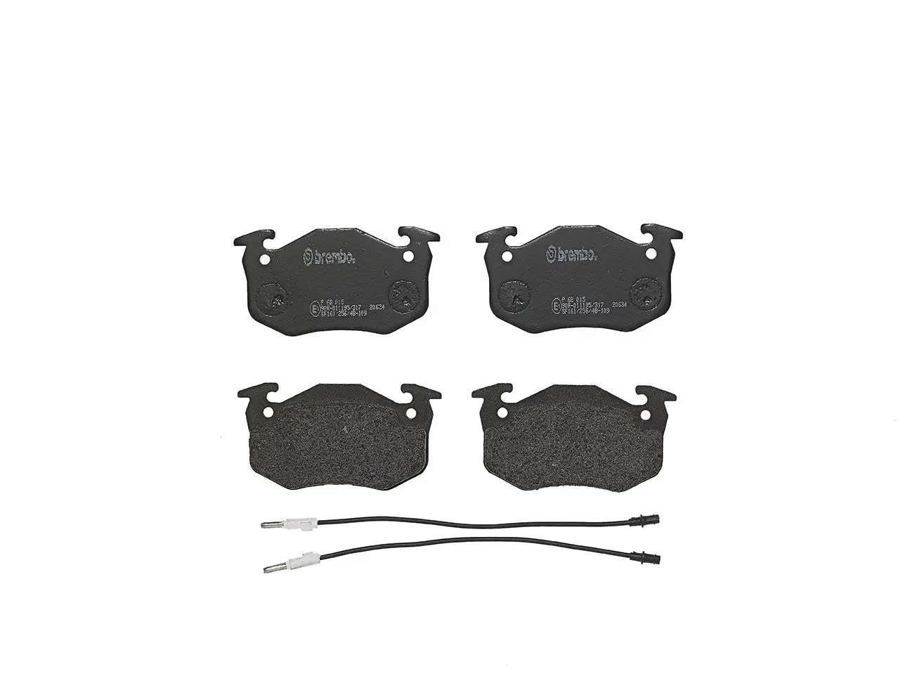 Sada brzdových destiček, kotoučová brzda BREMBO P 68 015