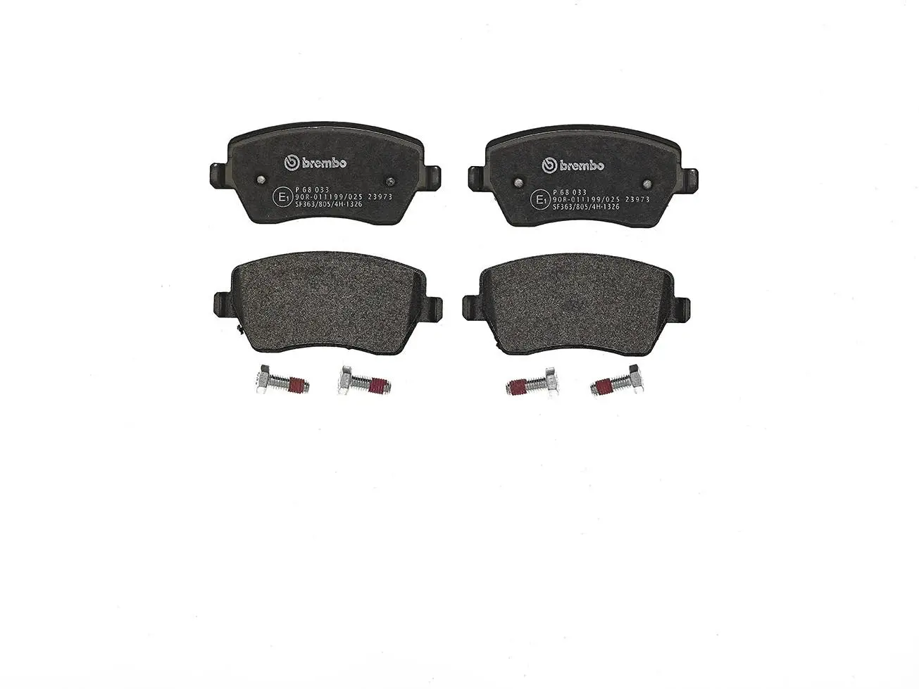 BREMBO Sada brzdových destiček, kotoučová brzda P68033X