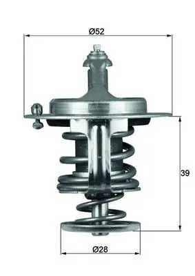 Termostat, chladivo MAHLE TX 71 82D