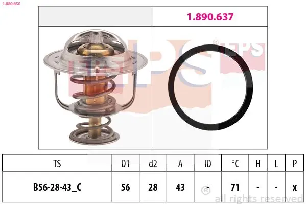 Termostat, chladivo EPS 1.880.650