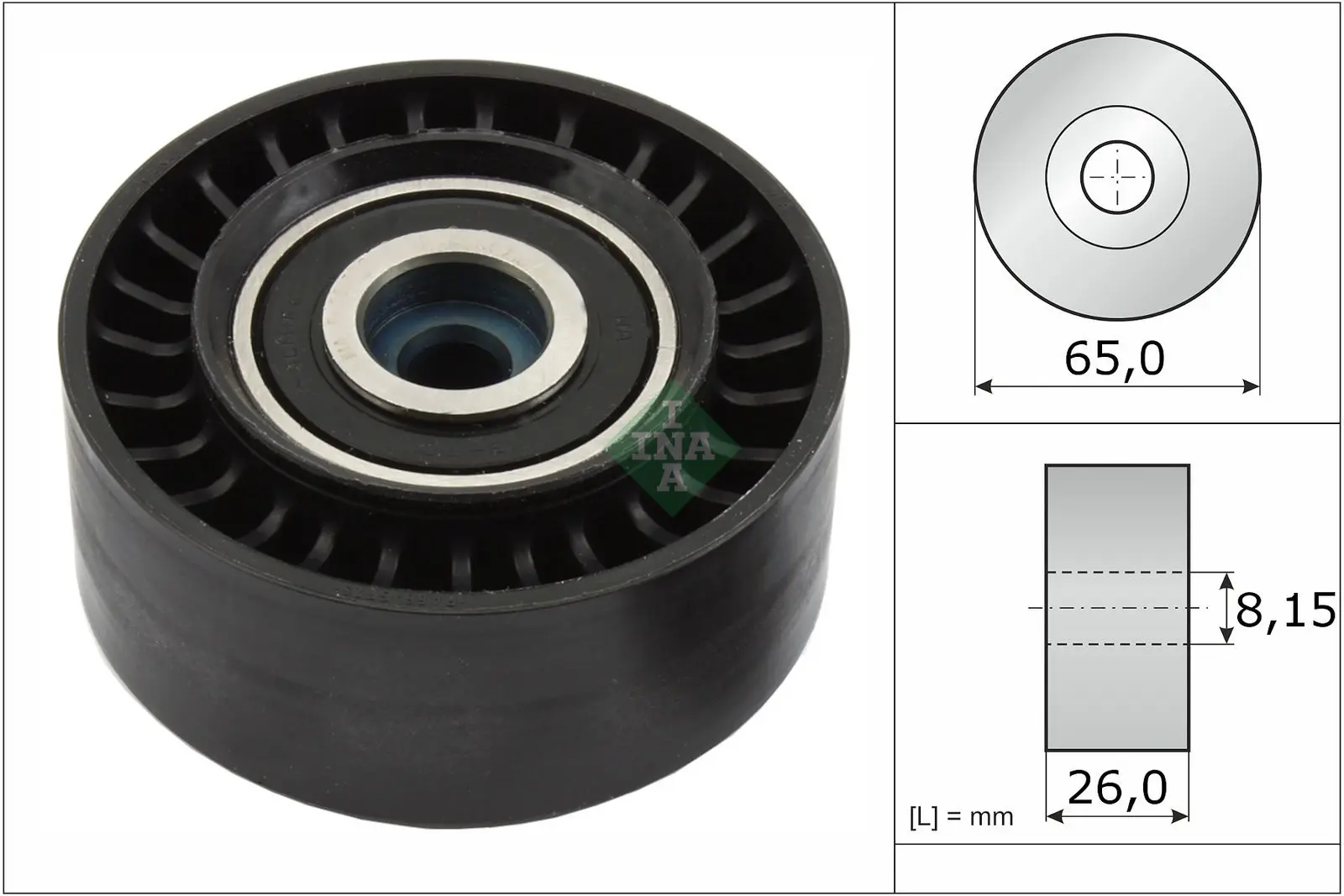 Vratná/vodicí kladka, klínový žebrový řemen Schaeffler INA 532 0564 10