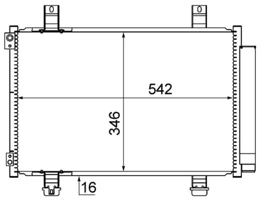 Kondenzátor, klimatizace MAHLE AC 611 000S