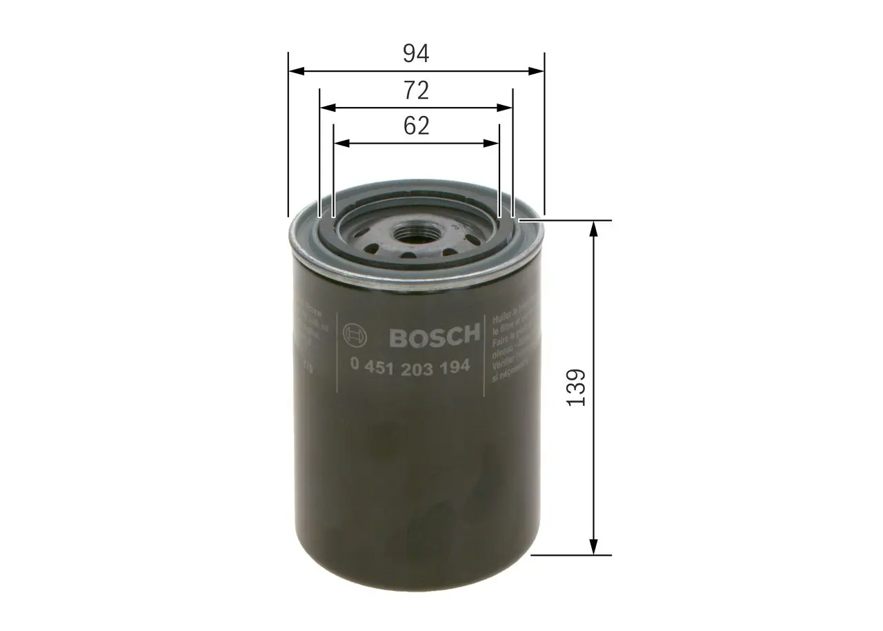 BOSCH Olejový filtr 0451203194