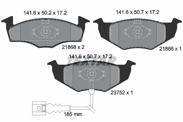 Sada brzdových destiček, kotoučová brzda TEXTAR 2186801