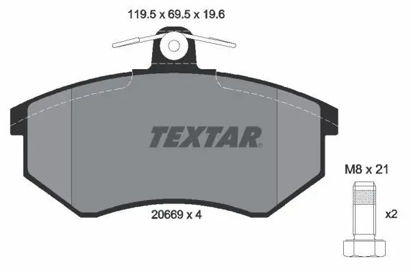 Sada brzdových destiček, kotoučová brzda TEXTAR 2066921