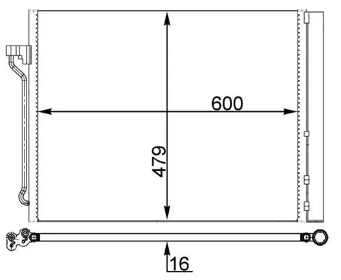 Kondenzátor, klimatizace MAHLE AC 463 000S