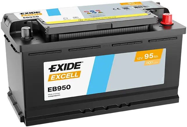 Autobaterie Exide Excell 12V, 95Ah, 800A, EB950