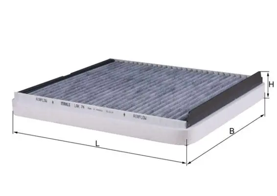 Filtr, vzduch v interiéru MAHLE LAK 74