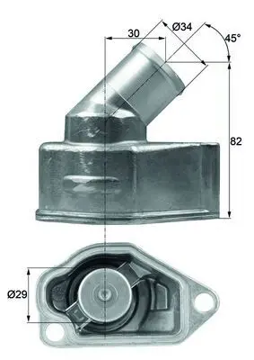 Termostat, chladivo MAHLE TI 9 92