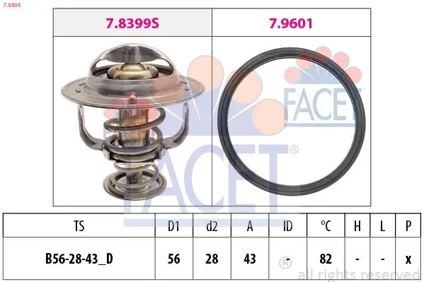 Termostat, chladivo FACET 7.8404