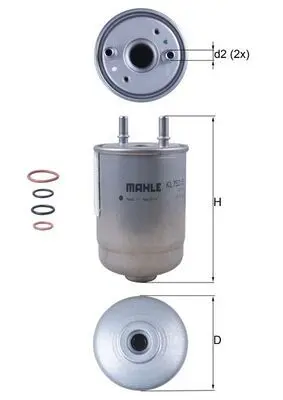 Palivový filtr MAHLE KL 752/5D