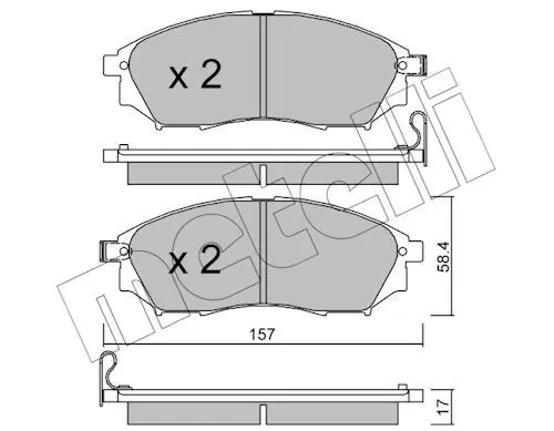 Sada brzdových destiček, kotoučová brzda METELLI 22-0819-0