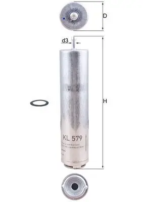 MAHLE ORIGINAL Palivový filtr KL579D