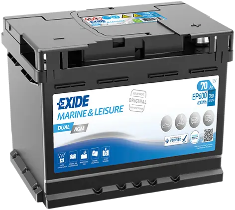 Exide Dual 500A EP500 12V 60Ah