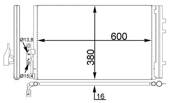 Kondenzátor, klimatizace MAHLE AC 778 000S