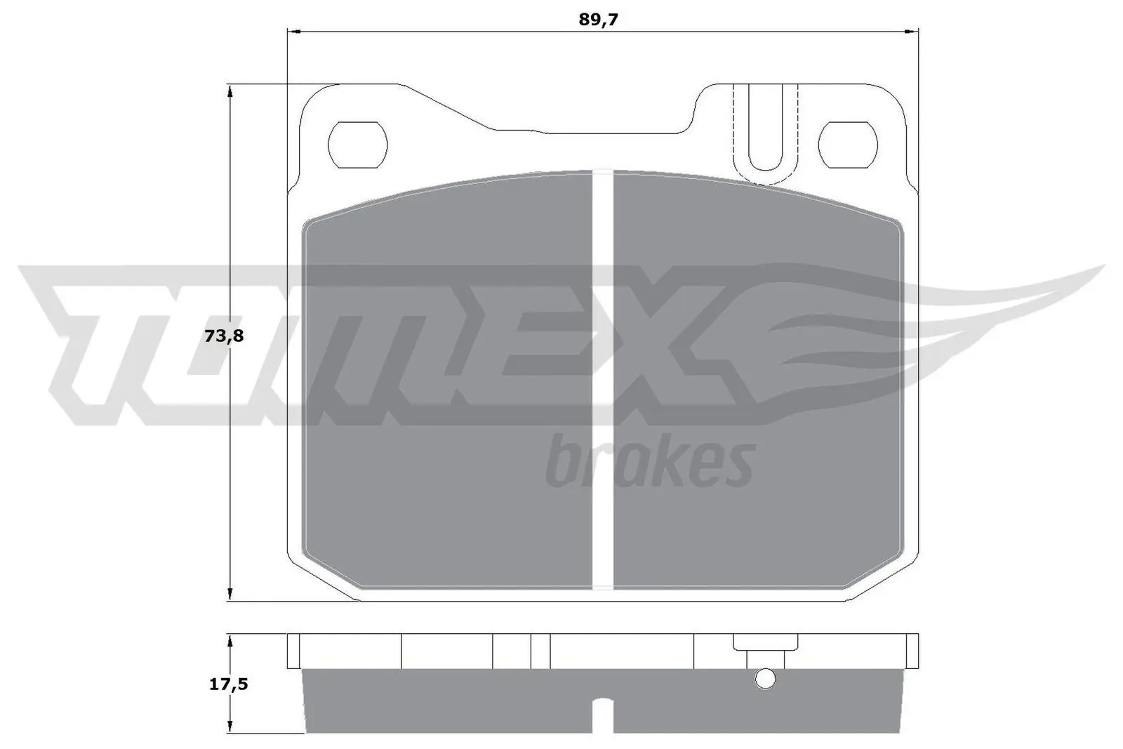 Sada brzdových destiček, kotoučová brzda TOMEX Brakes TX 10-222