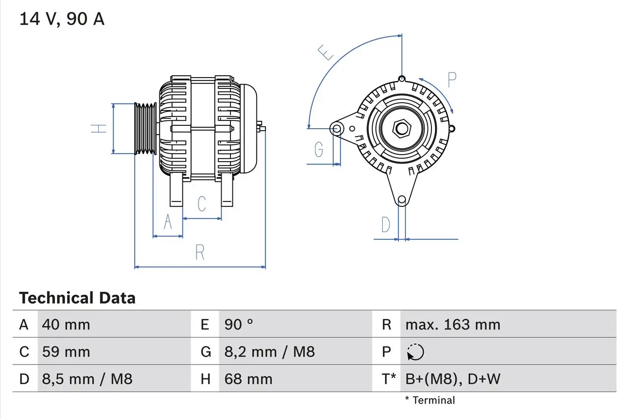 generátor BOSCH 0 986 040 330