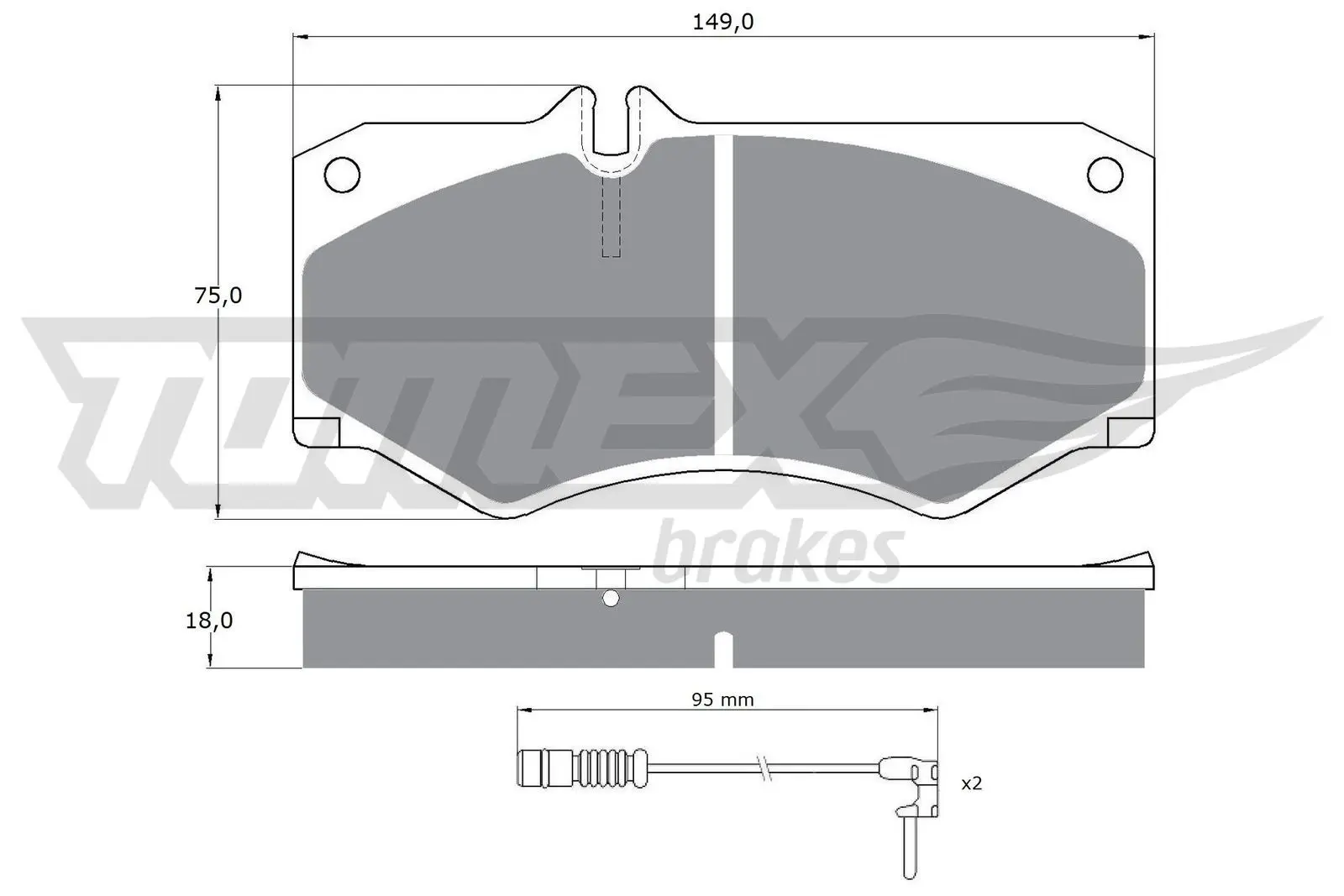 Sada brzdových destiček, kotoučová brzda TOMEX Brakes 10-201