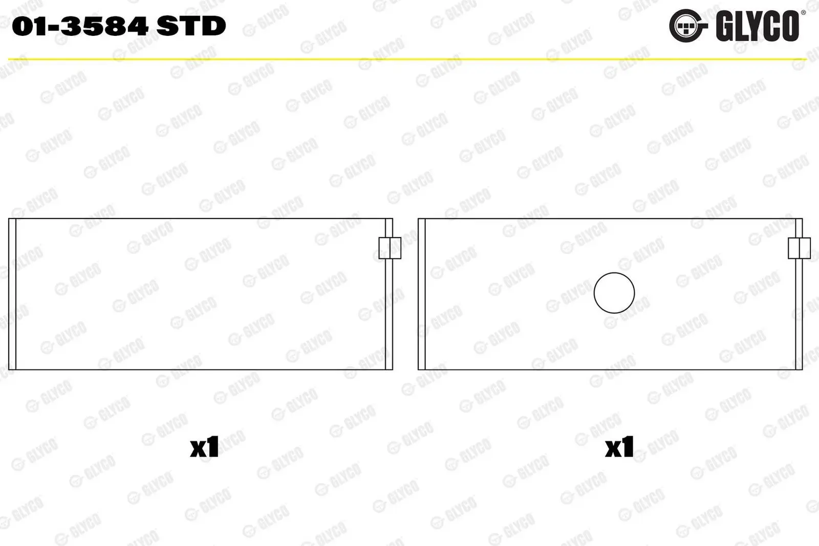 GLYCO Ojniční ložisko 013584STD