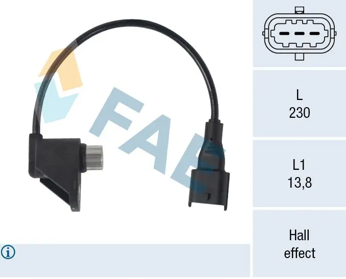 Snímač, poloha vačkového hřídele FAE 79229