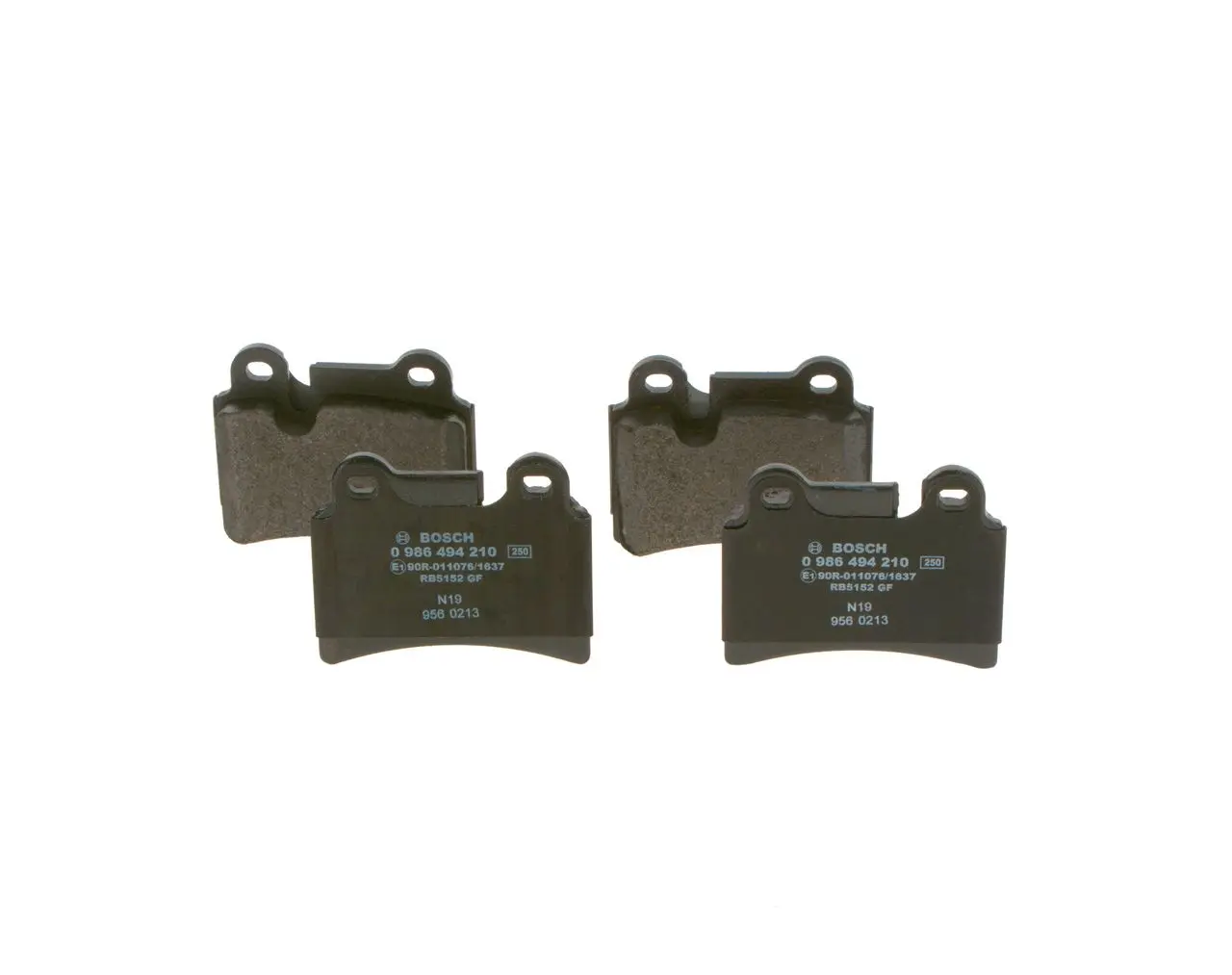 BOSCH Sada brzdových destiček, kotoučová brzda 0986494210