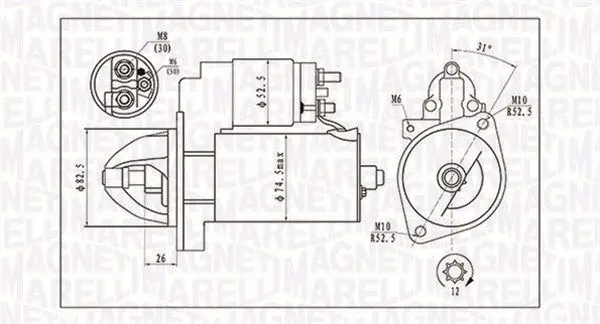 Startér MAGNETI MARELLI 063721410010