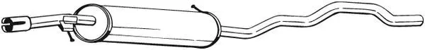 Střední tlumič výfuku BOSAL 285-515