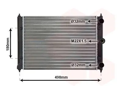Chladič, chlazení motoru VAN WEZEL 58002092