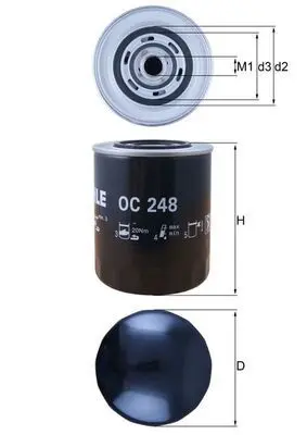 MAHLE ORIGINAL Olejový filtr OC248