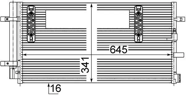 Kondenzátor, klimatizace MAHLE AC 457 000S