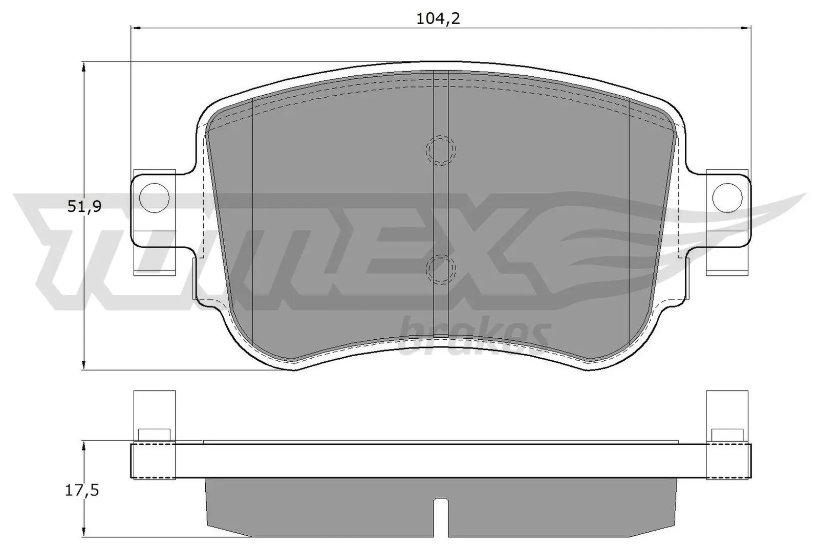 Sada brzdových destiček, kotoučová brzda TOMEX Brakes 17-32