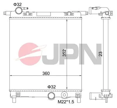 Chladič, chlazení motoru JPN 60C9067-JPN