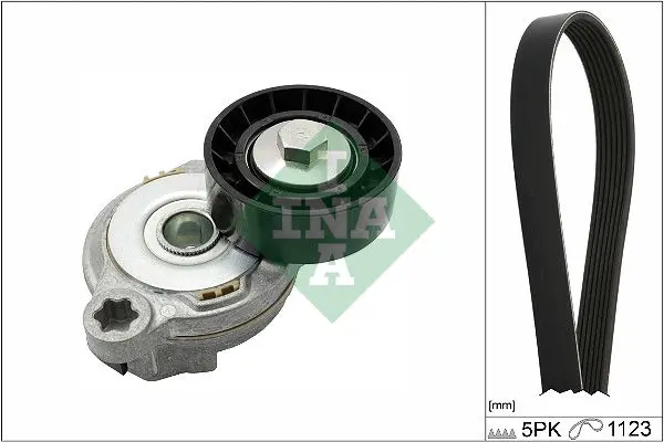 Sada žebrovaných klínových řemenů Schaeffler INA 529 0375 10