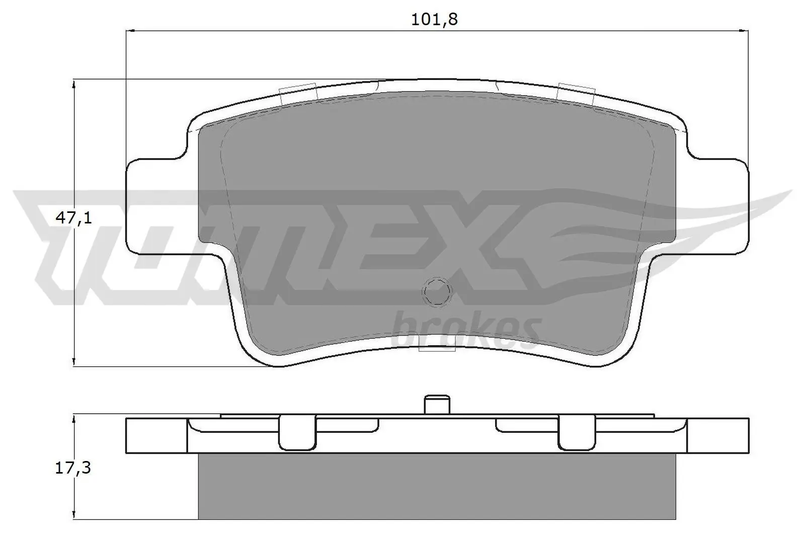 Sada brzdových destiček, kotoučová brzda TOMEX Brakes 14-62