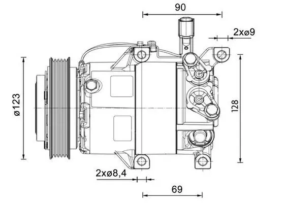Kompresor, klimatizace MAHLE ACP 1459 000P