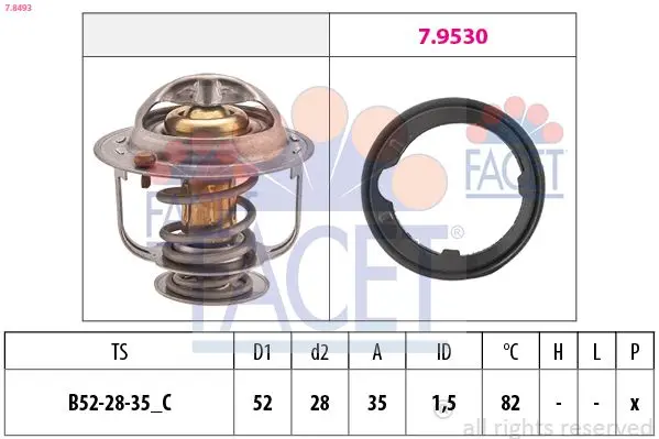 Termostat, chladivo FACET 7.8493