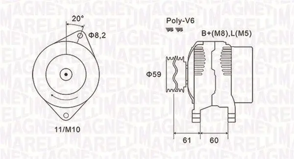 generátor MAGNETI MARELLI 063731643010