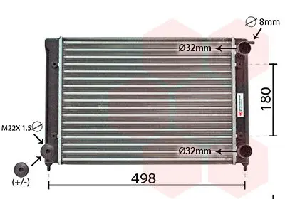 Chladič, chlazení motoru VAN WEZEL 58002040