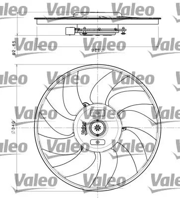 Větrák, chlazení motoru VALEO 696349