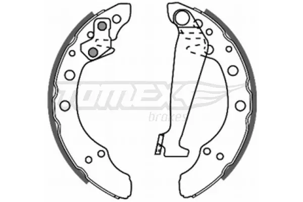 Sada brzdových čelistí TOMEX Brakes 20-86