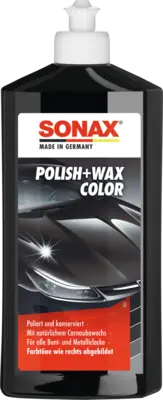 Leštěnka s voskem na černé barvy Sonax Polish+Wax Color Schwarz (500 ml)