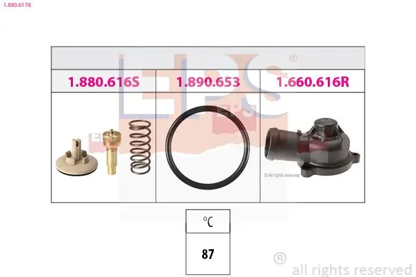 Termostat, chladivo EPS 1.880.617K