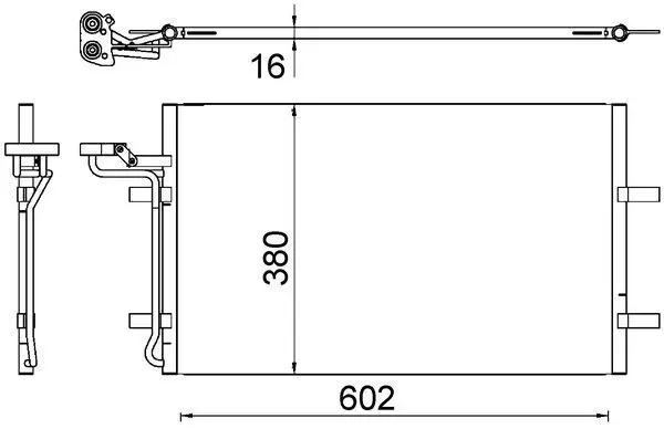 Kondenzátor, klimatizace MAHLE AC 725 000S