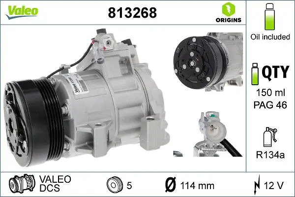 Kompresor, klimatizace VALEO 813268