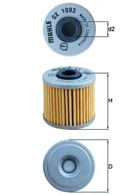 Mahle olejový filtr MAHLE HIF 7620404 KAWASAKI J 125 16, J 125 EDITION 16, J 125 ABS 16-21, J 125 EDITION ABS 16-19, J 300 14-16, J 300 EDITION