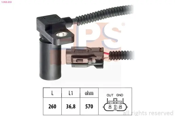 Senzor otáček, automatická převodovka EPS 1.953.232
