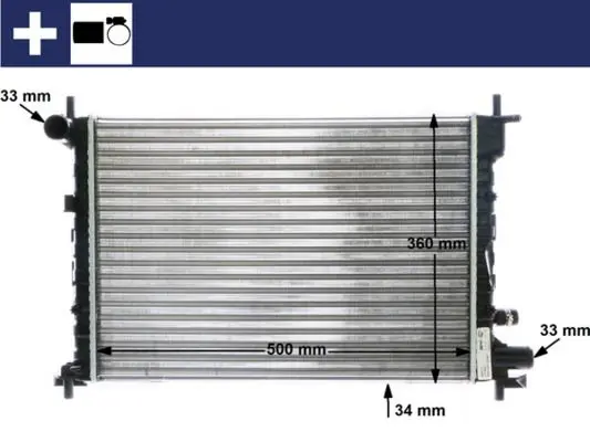 Chladič, chlazení motoru MAHLE CR 381 000S