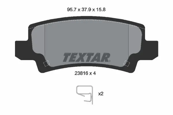 Sada brzdových destiček, kotoučová brzda TEXTAR 2381601