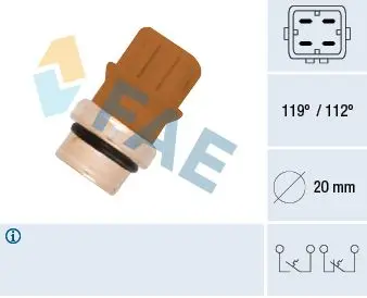 Teplotní spínač, varovná kontrolka chladiva FAE 35580