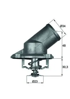 MAHLE ORIGINAL Termostat, chladivo TI22492